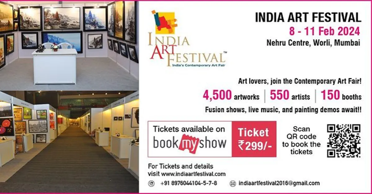 India Art Festival will be held from February 8 to 11 at Nehru Center, Mumbai