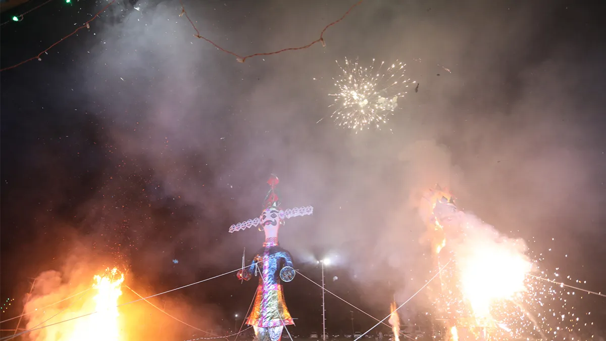 Dussehra at Hare Krishna Temple of  Bhadaj on 24th October