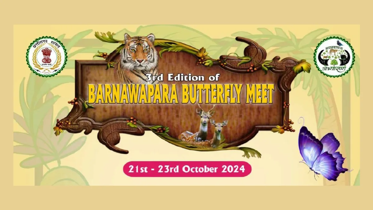 3rd Edition of Barnawapara Butterfly Meet 2024 in Barnawapara Sanctuary from October 21 to 23