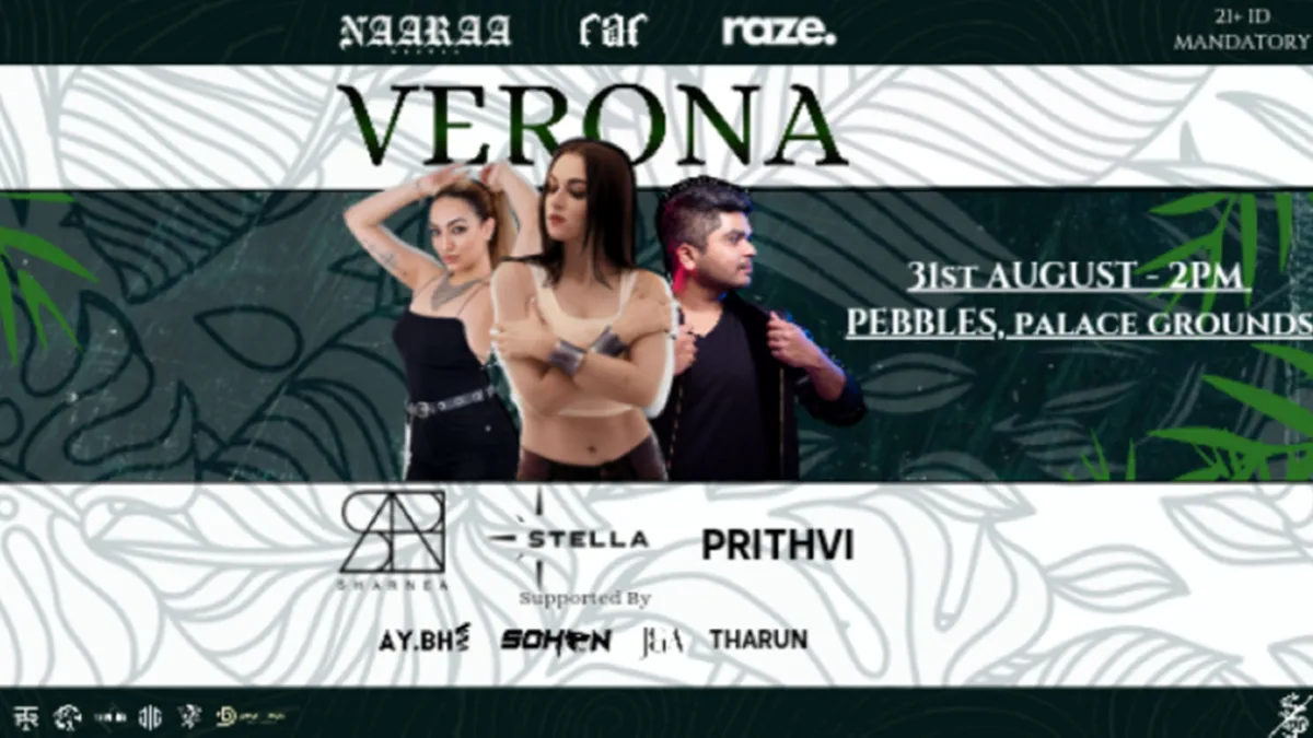 VERONA Music Festival on August 31 at PEBBLE The Jungle Lounge, Bengaluru