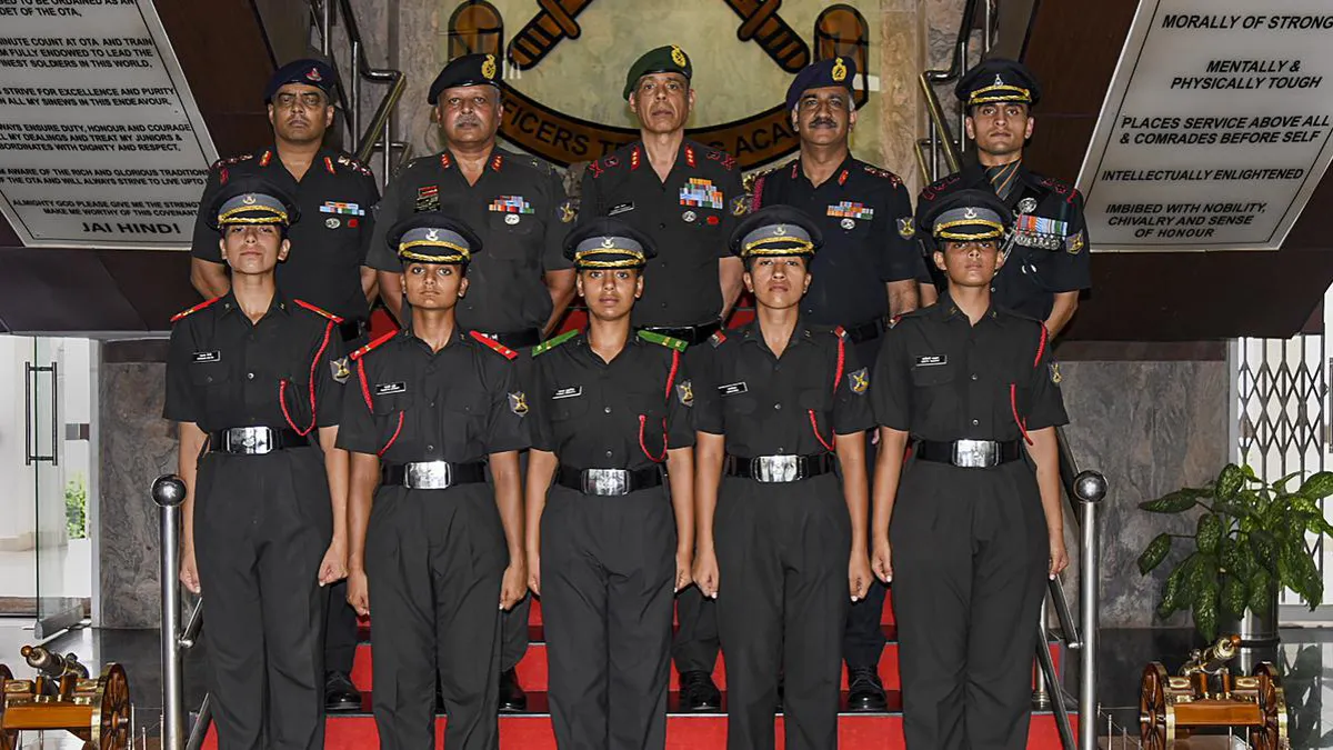 Indian Army added five women officers to its artillery regiment