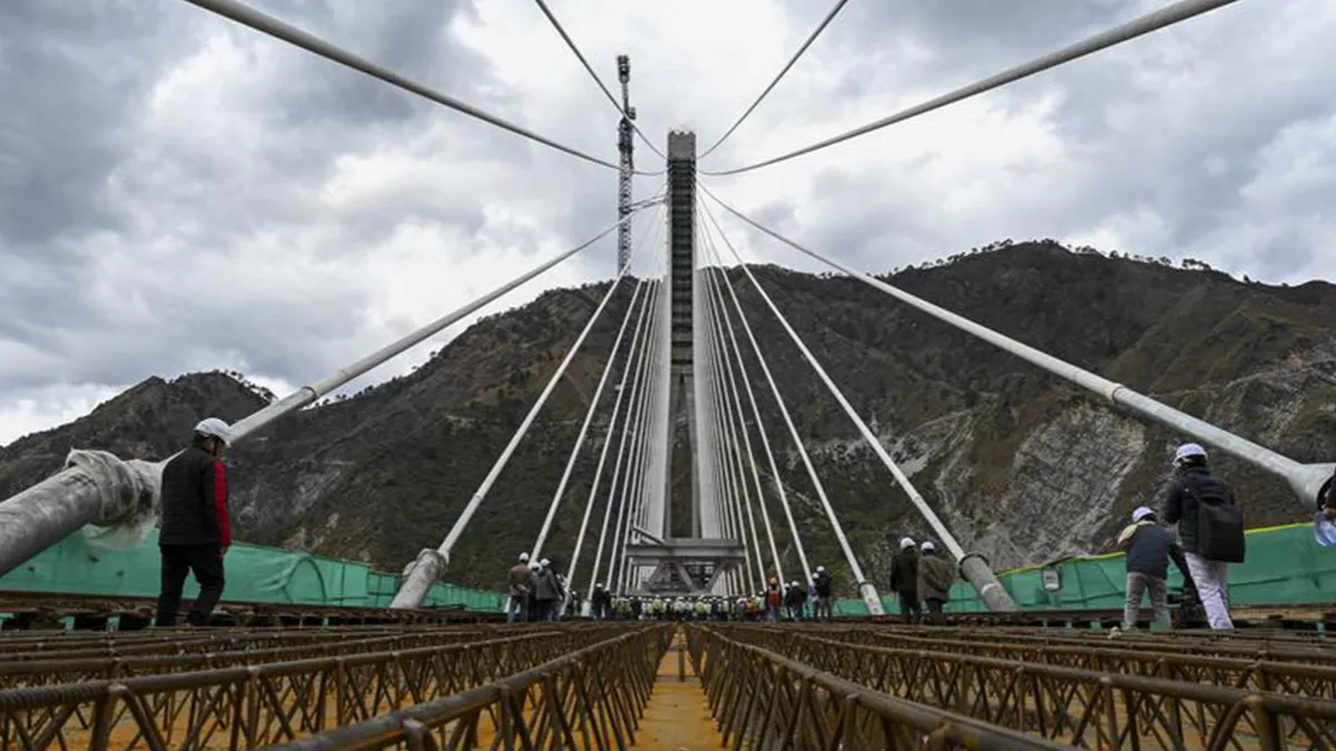 Anji Khad, India’s first cable-stayed bridge crucial connector for the passage of a train between Jammu and Kashmir will be ready in May this year