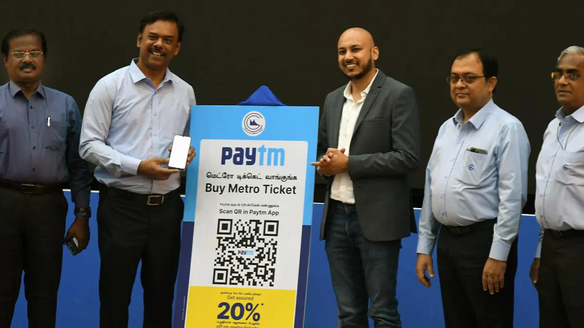 Chennai Metro Rail Ltd. has introduced a new option to commuters to buy QR code-based tickets through PayTM