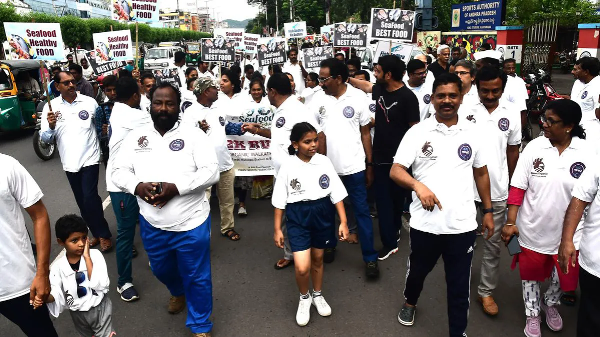 Seafood Festival; 2K Run organised by the Fisheries Department, in Vijayawada on Sunday