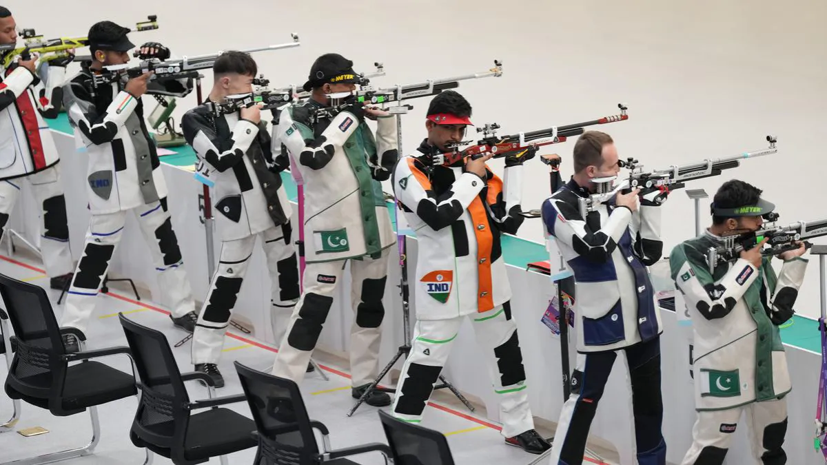 Indian men's 10m air rifle team wins gold with a world record score at the Asian Games 