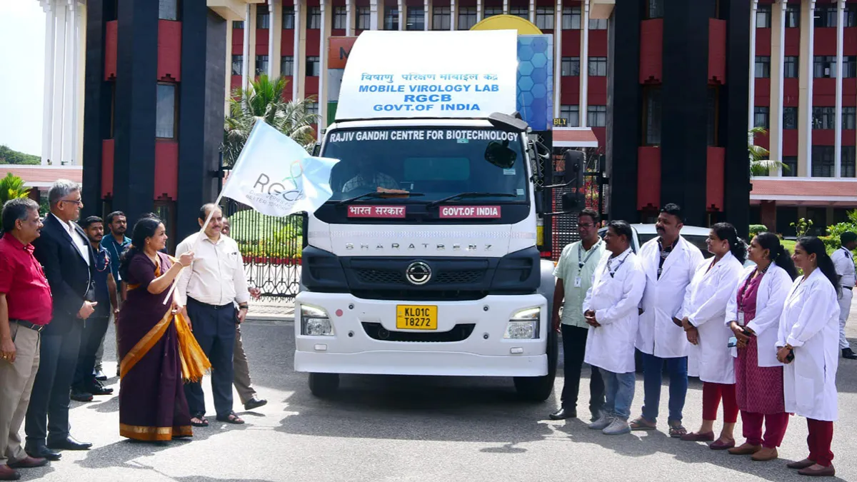 Rajiv Gandhi Centre for Biotechnology has rolled out a fully-equipped mobile virology testing laboratory to contain the Nipah virus 