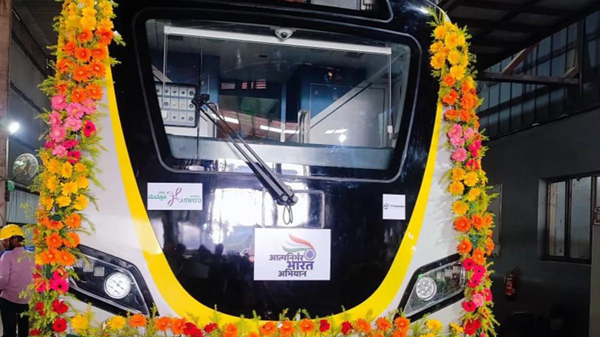 BMRCL received its first entirely Made-in-India driverless trainset for the Yellow Line 