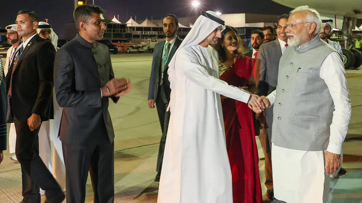 PM Narendra Modi arrived in Dubai ahead of the COP28 Summit