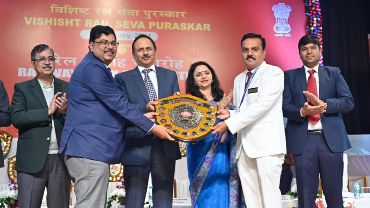 Waltair Division received five ‘efficiency shields’ at the 68th Railway Week Award function