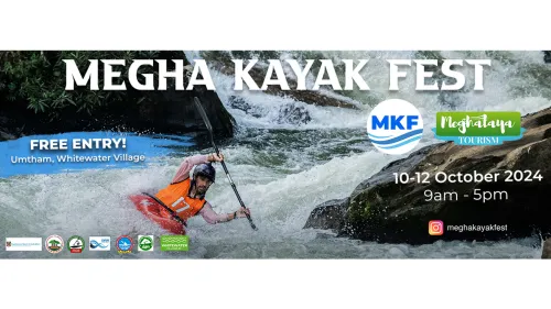 Megha Kayak Fest at Umtham, Ribhoi District of Meghalaya from October 10 to 12