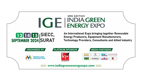 India Green Energy Expo to be held in Surat on September 13, 14 and 15