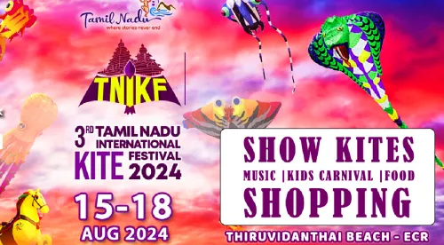 Experience the 3rd Tamil Nadu International Kite Festival on August 15, 2024