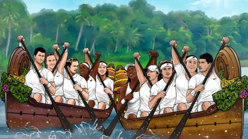 Promotional poster connecting Champakulam Moolam boat race and Wimbledon championship was released on Monday