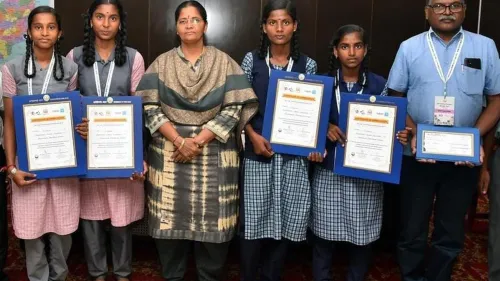 Four government school students in Perambalur have won a cash prize of ₹1 lakh for designing a smart sensor helmet 