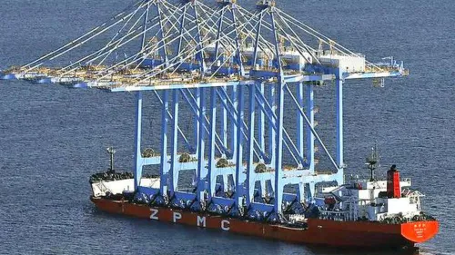 Minister for Ports  announced that first ship carrying a consignment of cranes from China will dock at the Vizhinjam international seaport on October 4