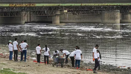 A 22-kilometre human chain is to be formed on the banks of the Yamuna on June 4 