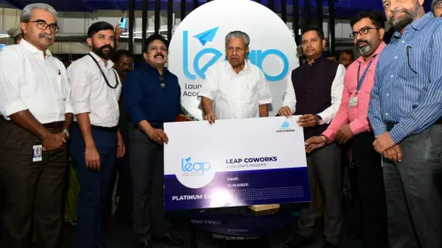 Chief Minister Pinarayi Vijayan launched the Statewide membership card of Kerala Startup Mission’s ‘LEAP Coworks’ 