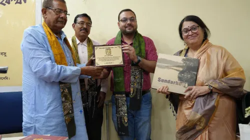 Nadijibir Notebook by writer and river scientist Supratim Karmakar was honoured with the Namita Chattopadhyay Sahitya Samman 2023 