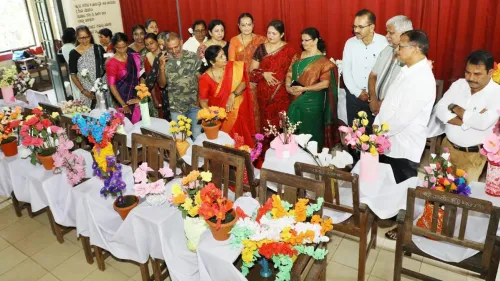 "Kasadinda Rasa - Artificial Flowers Exhibition" at the Government PU College for Women in Balmatta, Mangaluru