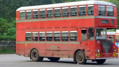 The red double-decker buses, which served for over eight decades, bid farewell to the streets of Mumbai