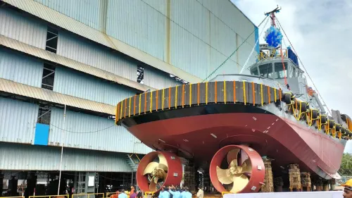 The Udupi-Cochin Shipyard Ltd delivered a 62-tonne bollard pull tug for Ocean Sparkle Ltd at Malpe near Udupi