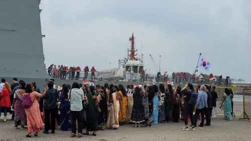 Republic of Korea Navy Cruise Training Task Group arrived at the Chennai Port on Friday