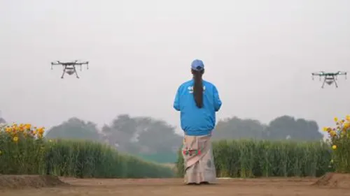 Namo Drone Didis initiative; rural women are trained to become drone pilots for agricultural purposes