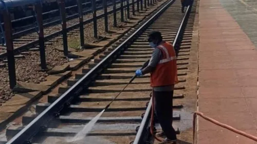 Southern Railway’s Palakkad Division has adopted modern technology to ensure comprehensive cleaning of station premises