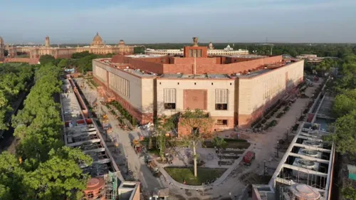 A ceremonial hoisting of the Tricolour at the New Parliament building is being planned on September 17