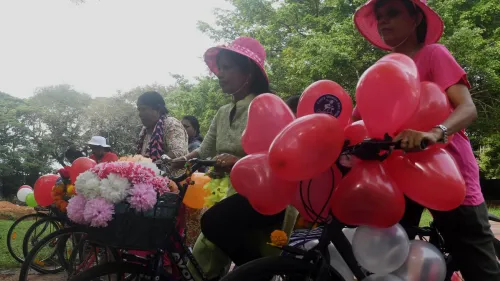 Women’s Fancy Bike Ride organised in Fort Kochi; more than 60 women participated in the event