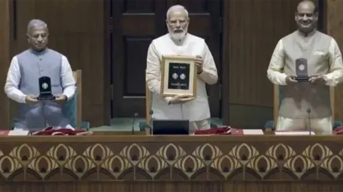 PM Narendra Modi released a special commemorative stamp and a Rs 75 coin to mark the opening of the Parliament 